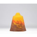 Muller freres Luneville lamp shells on an orange background