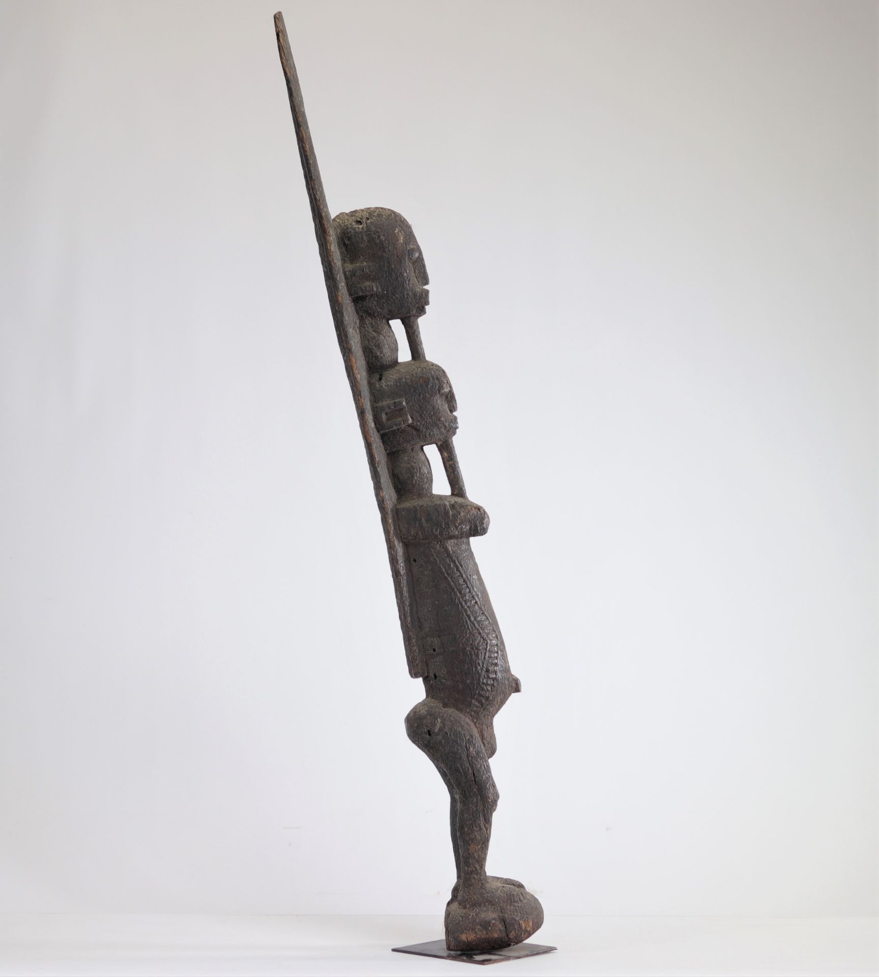 Wooden statue with crusty patina from the Dogon country, Mali - Image 2 of 4