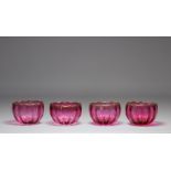 Nineteenth century pink and gilding finger bowl