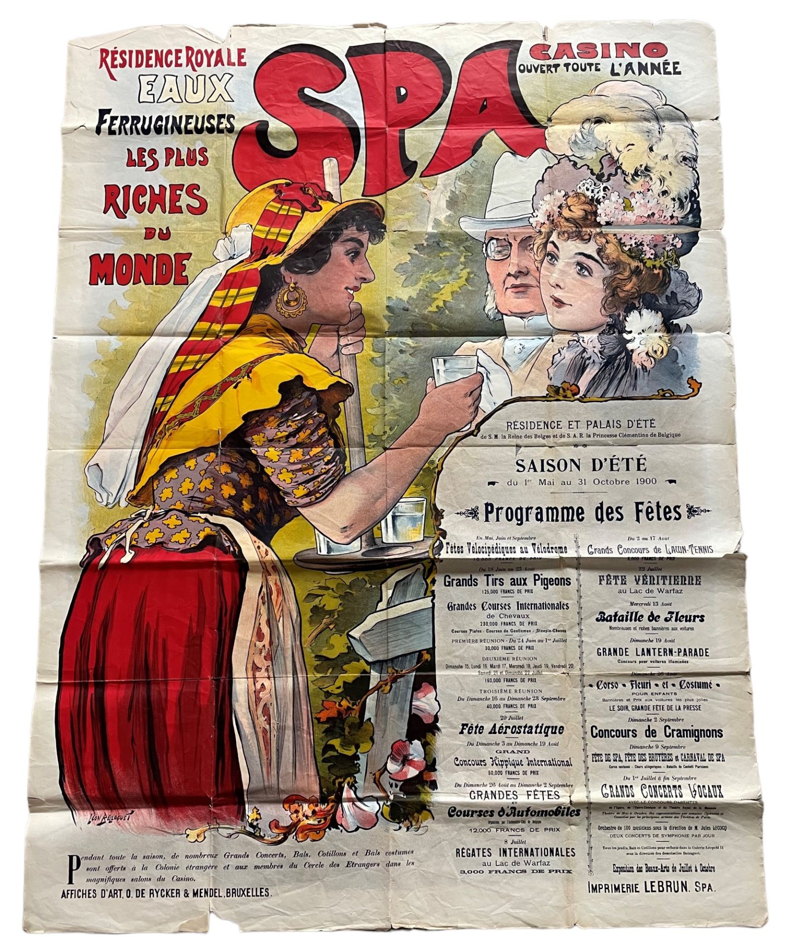 Rare large poster of SPA 1900