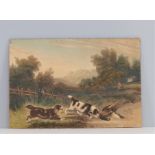 Sigismond HIMELY (1801-1872) watercolor "hunting scene"