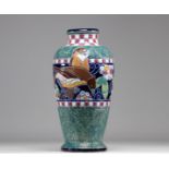 Ceramic vase decorated with birds