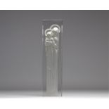 Lalique France Virgin and child in molded glass