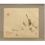 China lot of 3 prints "decorated with birds" various signatures