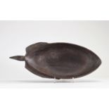 Carved wooden food bowl from Oceania
