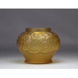 SCAILMONT Vase Art Deco stylized pattern Ocher color model by Henri Heemskerk