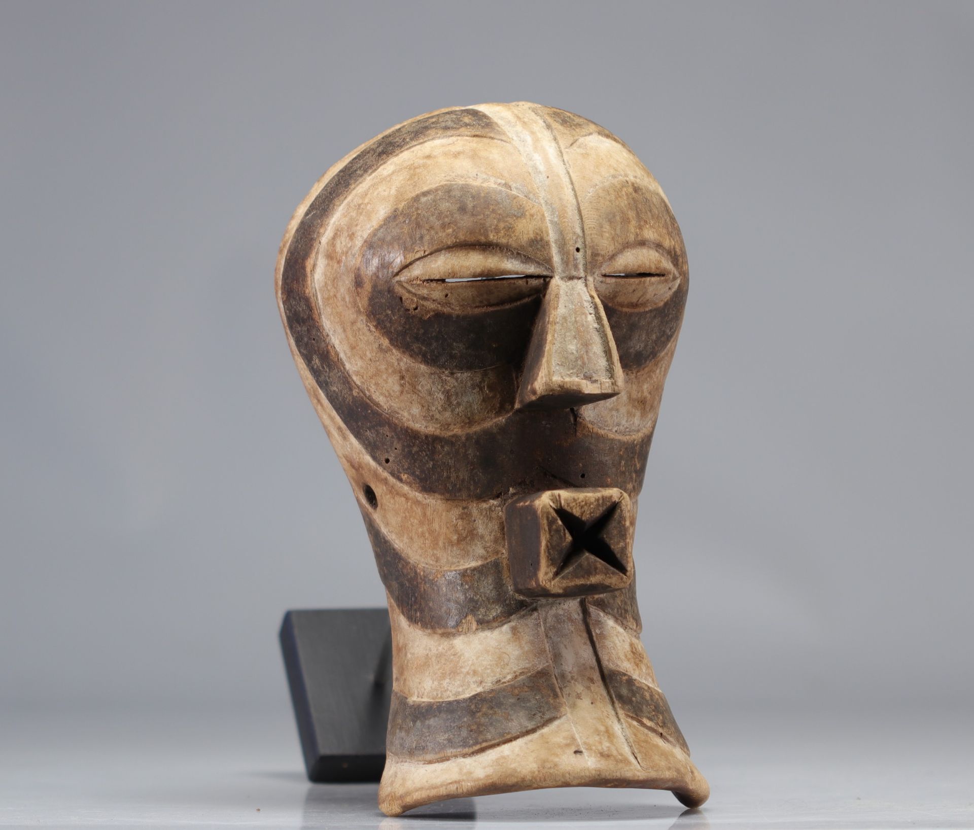 Kifwebe mask DRC painted wood XXth