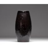 Acid-etched vase decorated with thistles
