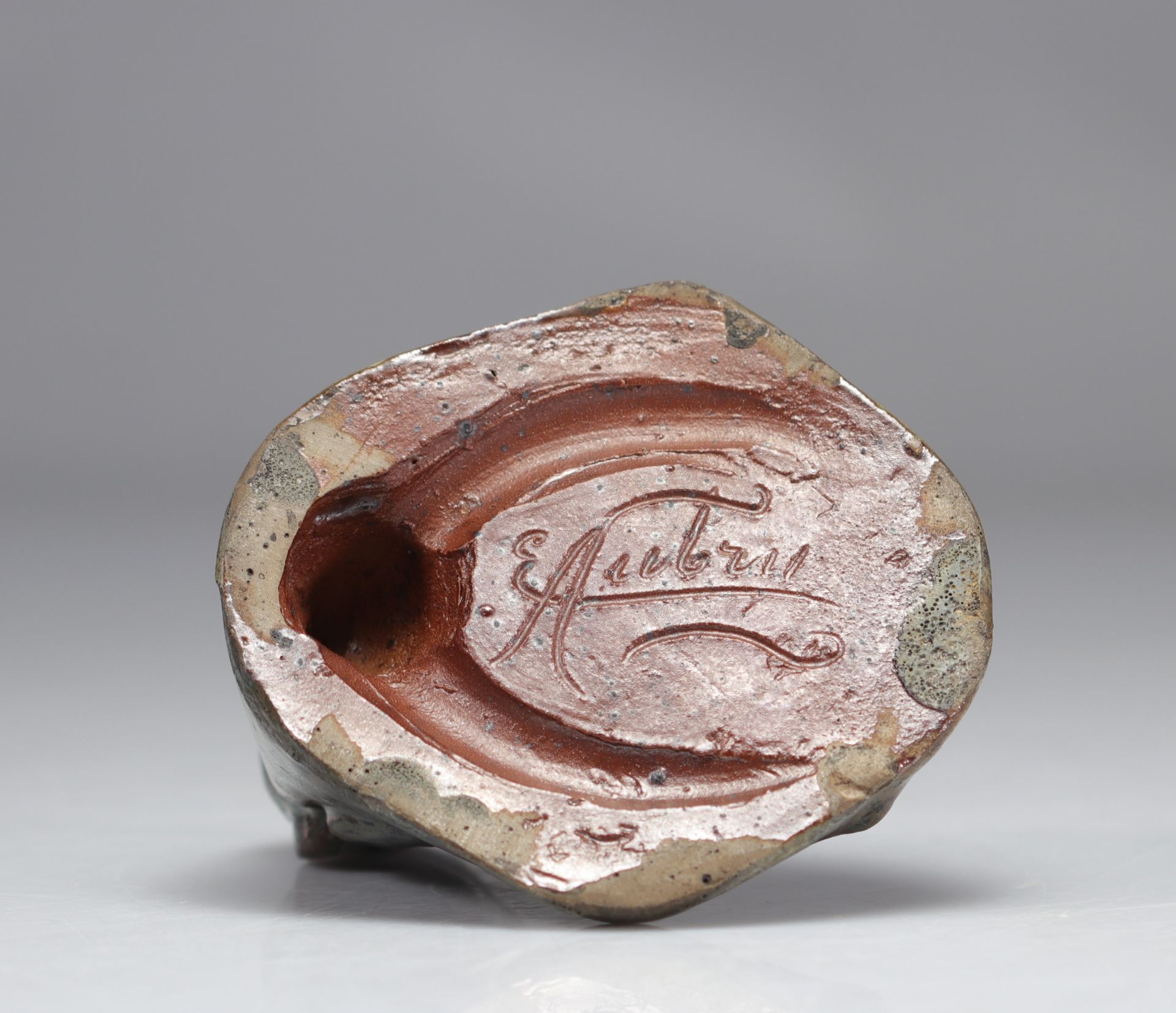 Edgard AUBRY (1880-1943) Glazed stoneware pocket scoop - Image 4 of 4