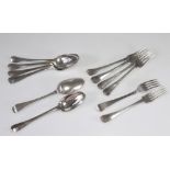 Set of solid silver flatware from 18th century