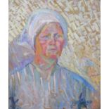 Marie HOWET (1897-1984) Oil on panel "portrait of a woman".