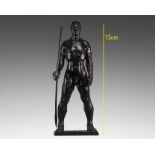 Mathieu DESMARE (1877-1946) large bronze sculpture "The Warrior"