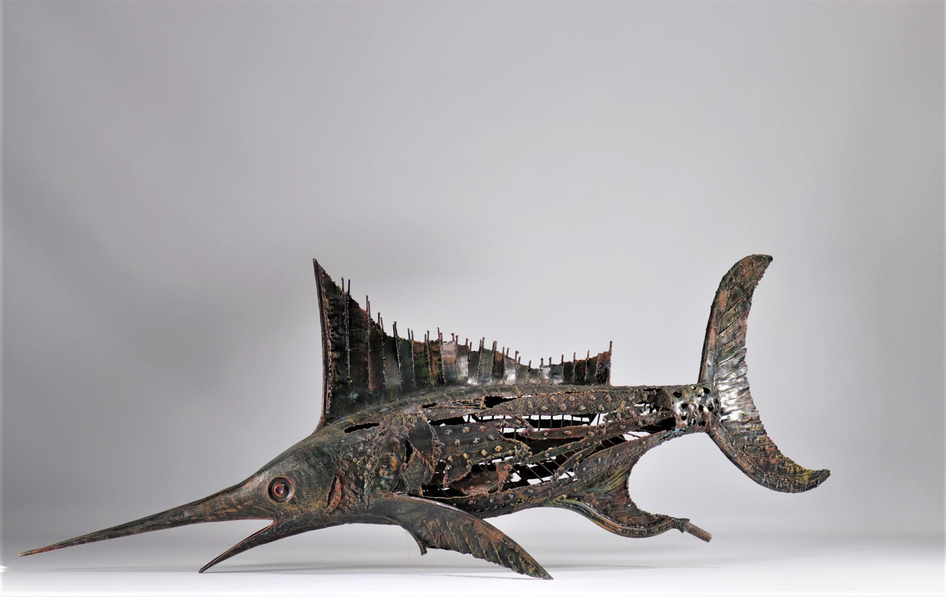 Brutalist swordfish sculpture by Azzurini Tonino 1970 from Italy - Bild 4 aus 4