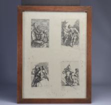 Salvator ROSA (1615-1673) Etching-Multiple etching "soldiers"