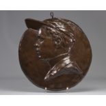 Bronze "jockey" plaque
