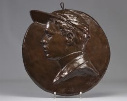 Bronze "jockey" plaque