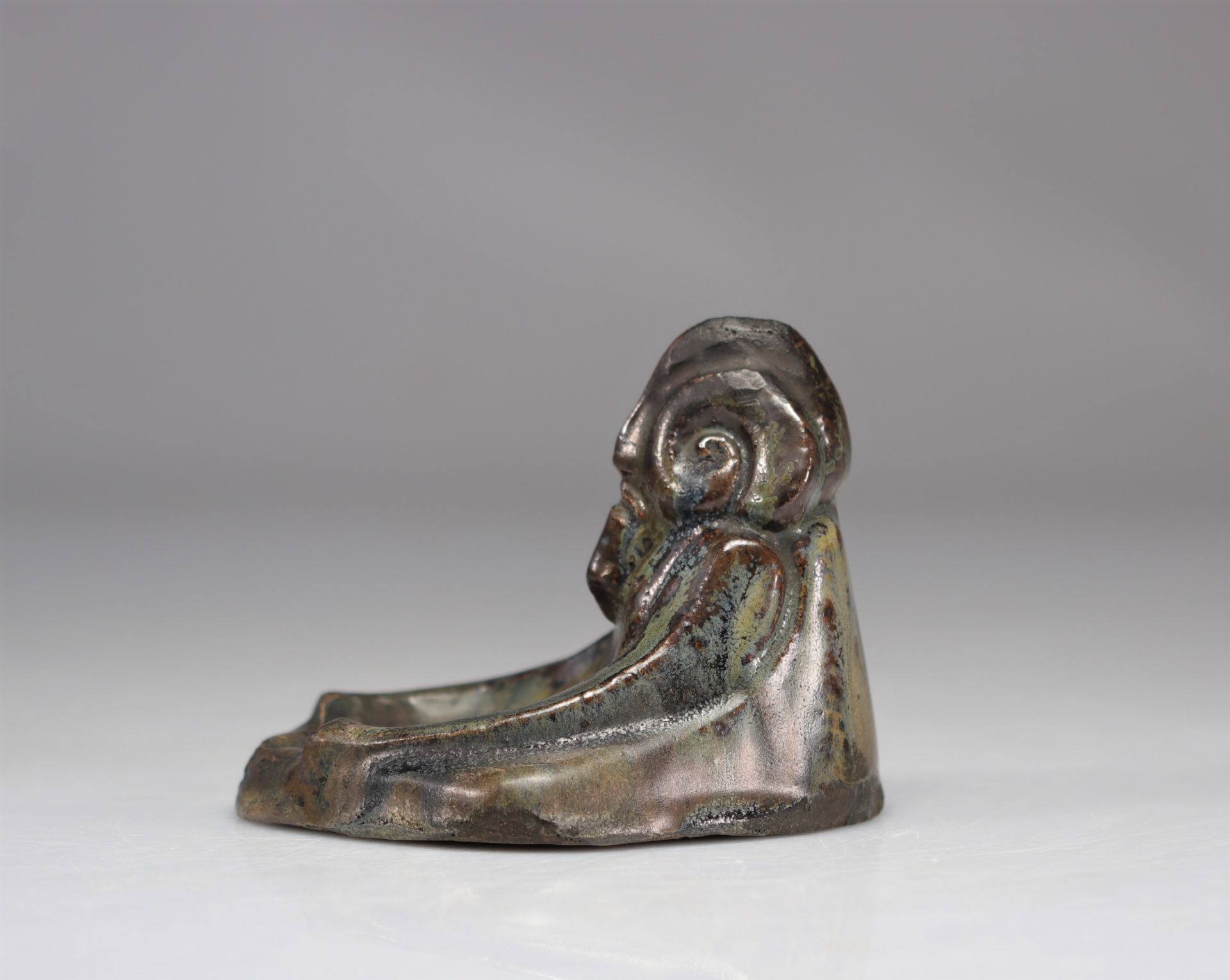 Edgard AUBRY (1880-1943) Glazed stoneware pocket scoop - Image 2 of 4