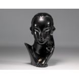 VILLEROY & BOCH SEPTFONTAINES ceramic "Eve" mask/sculpture by Edouard Hermanutz made in 1930/40s