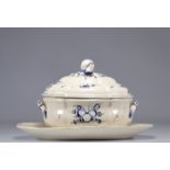 Boch Luxembourg covered soup tureen and tray fine earthenware from 18th century