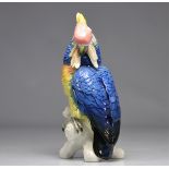 Manufacture porcelaine Karl ENS - SAXE large parrot in several colours