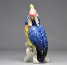 Manufacture porcelaine Karl ENS - SAXE large parrot in several colours