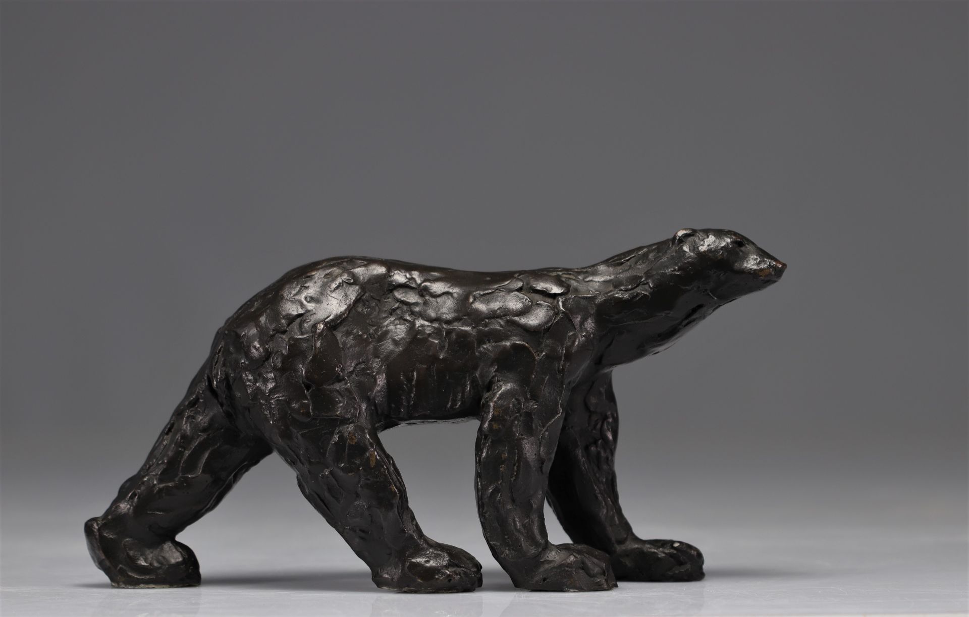 Monogrammed PP , Pompon bronze bear figure