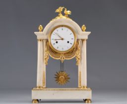 Louis XVI period portico clock with beautiful original gilding