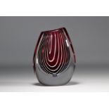 Vicke LINDSTRAND (1904-1983) Entwurf zebra vase from Kosta (Sweden)