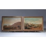 (2) Emilio SIVILLA TORRES (1845-1894) pair of "seaside" oil paintings