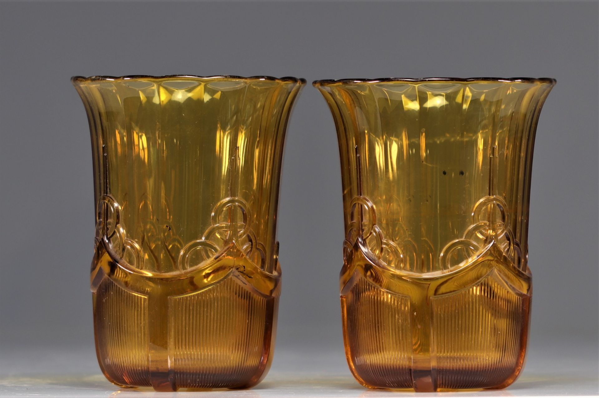 (2) Pair of Luxval Olympique glass vases - Bild 2 aus 2