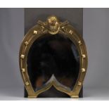 Bronze mirror "equestrian jockey attributes"