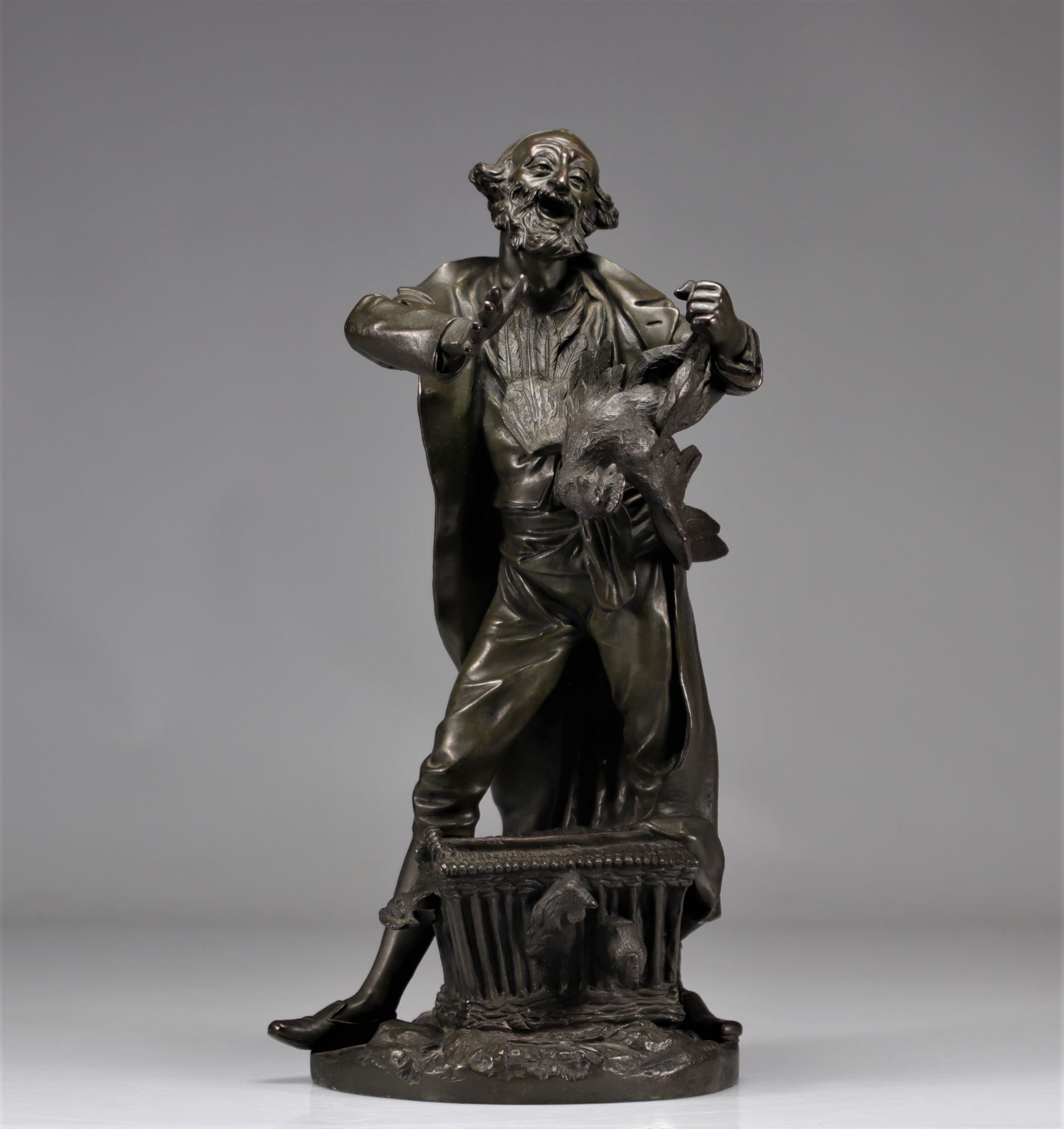 Vlaclav SZCZEBLEWESKY (1888-1965) Bronze sculpture "The chicken merchant". - Bild 2 aus 9