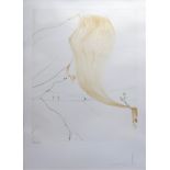 Salvador DALI "The Golden Fleece." Color etching from 1974 and signed