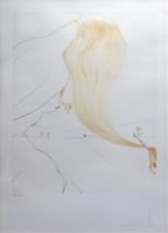 Salvador DALI "The Golden Fleece." Color etching from 1974 and signed