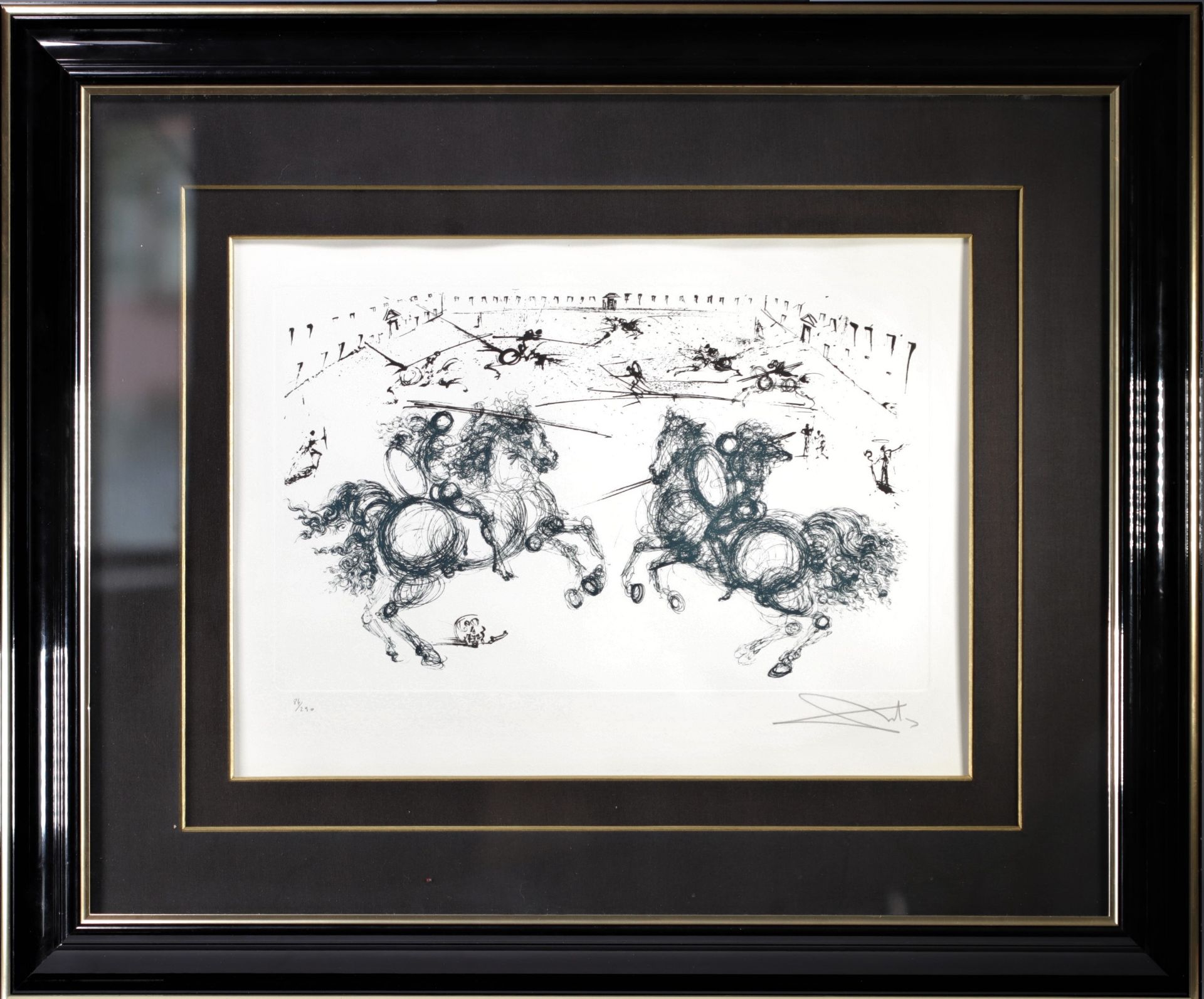 Dali SALVADOR (1904 -1989) "Combat of the Cavaliers" signed in pencil 84/250