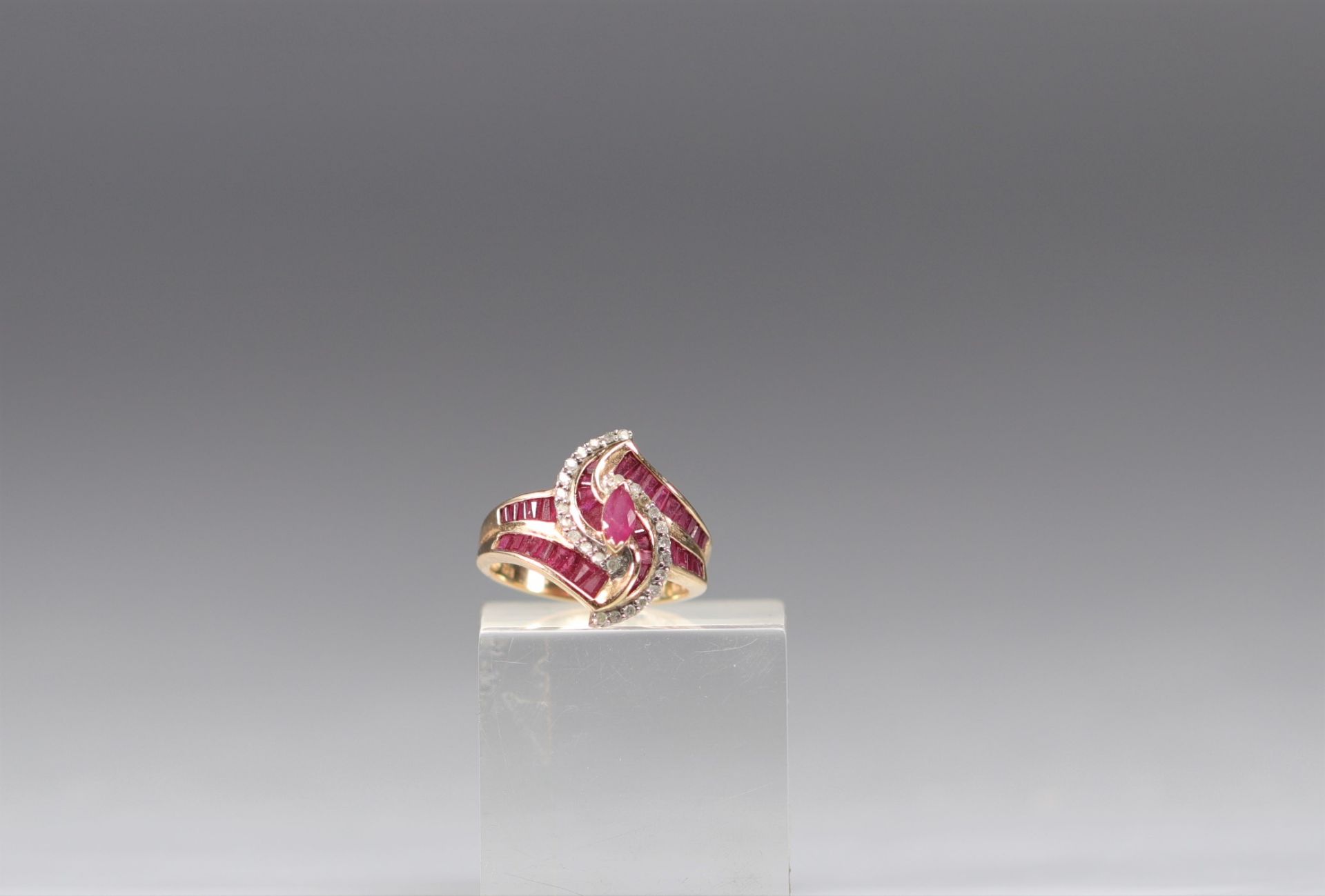 Gold Ruby and Diamond Ring - Image 2 of 2
