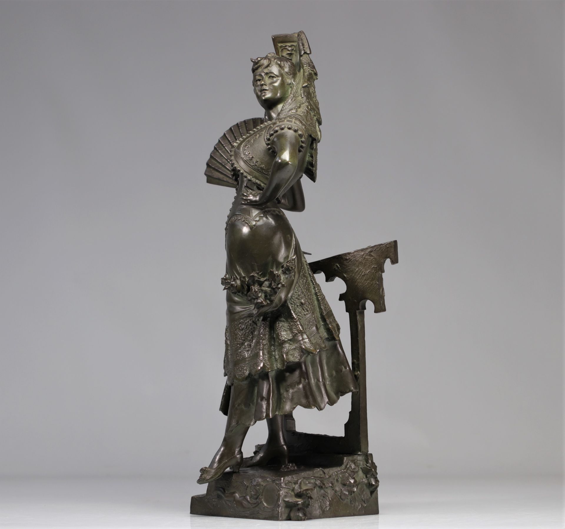 Auguste DE WEVER (1836-1910) Bronze "Carmen" - Bild 2 aus 6