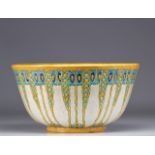 Charles CATTEAU (1880-1966) - BOCH FRERES, Glazed ceramic bowl with stylized decoration