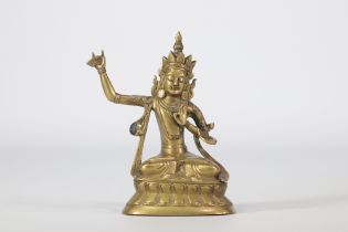 Manjushri , bronze, dynastie Qing