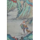 Chinese drawing "immortal carrying peaches" from Qing period (æ¸…æœ)