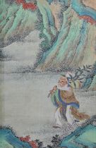 Chinese drawing "immortal carrying peaches" from Qing period (æ¸…æœ)