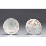 (2) A famille rose porcelain bowl decorated with pink flowers from China, Hongxian period (1915-1916