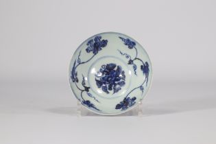 White and blue lotus-decorated bowl from the Xuande (1426 - 1435) or Chenghua (1465-1487) period