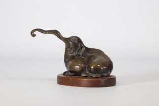 Highly detailed bronze elephant from the Qing period (æ¸…æœ)