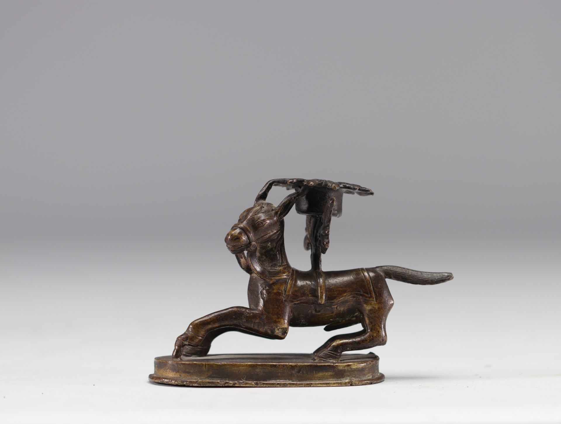 India or Persia bronze candlestick representing a horse