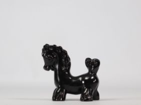 VILLEROY & BOCH Septfontaines, black earthenware "candlestick" horse
