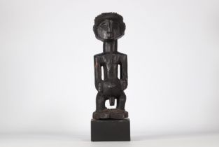 Luba Hemba statuette carved wood with dark patina