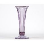 Val Saint Lambert Luxval mauve Art Deco vase