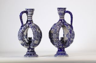 Pair of stoneware jugs, various designs