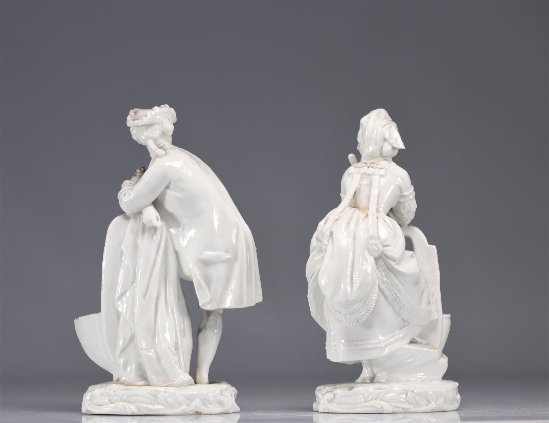 (2) pair of white porcelain statues of figures from MEISSEN - Bild 2 aus 5